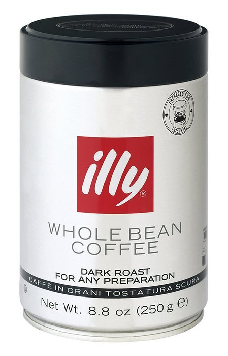 Illy Scuro Whole Bean Coffee Dark Roast- Pack of Six 8.8 oz. Coffee Cans N4