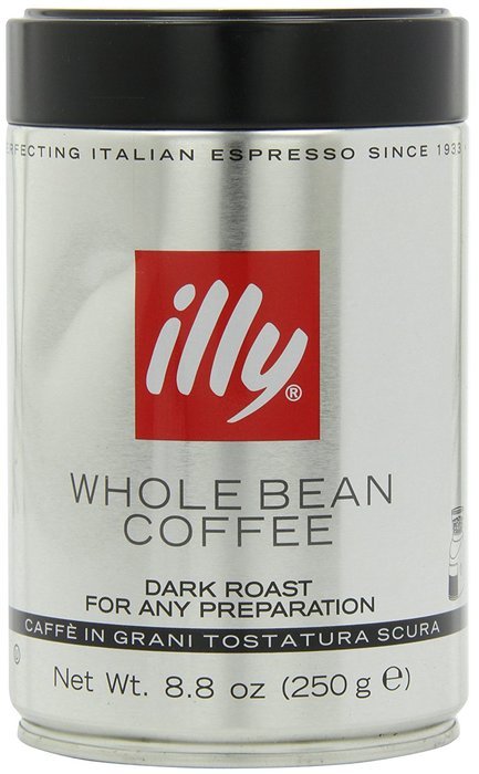 Illy Scuro Whole Bean Coffee Dark Roast- Pack of Six 8.8 oz. Coffee Cans N6