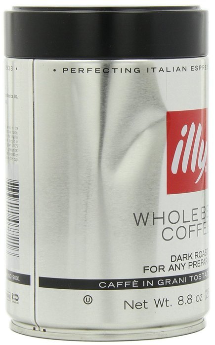 Illy Scuro Whole Bean Coffee Dark Roast- Pack of Six 8.8 oz. Coffee Cans N11
