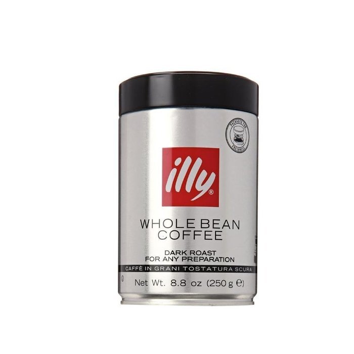 Illy Scuro Whole Bean Coffee Dark Roast- Pack of Six 8.8 oz. Coffee Cans N13