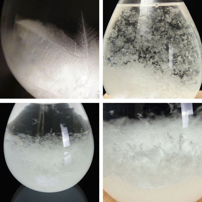 Storm Glass - TOOGOO(R)Weather Forecast Crystal Tempo Drops Water Shape Storm Glass Home Decor 9.8*20cm N3