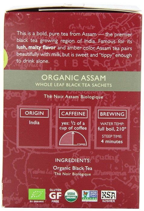 Organic Assam Black Tea, 15 Count (Pack of 6) N2
