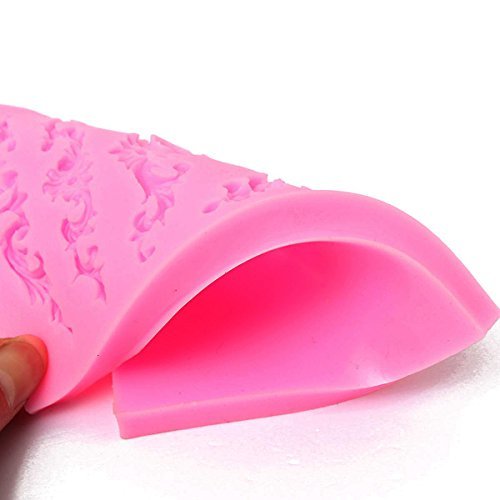 "Silicone Sculpted Flower Lace Mould Candy Jello 3D Cake Mold" shopping N4