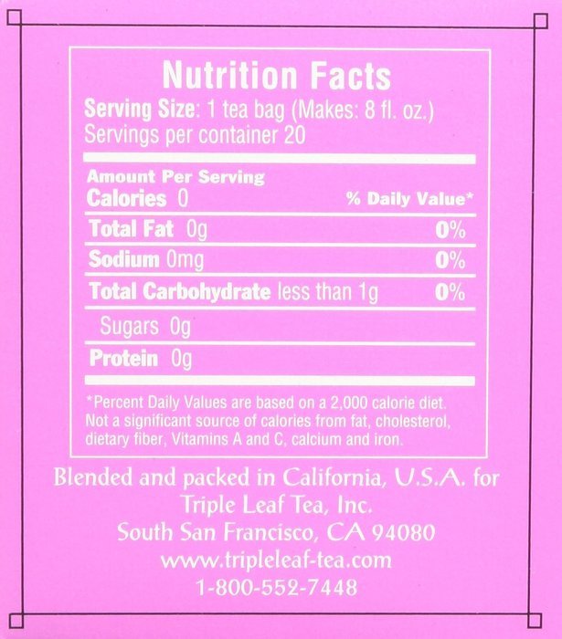 Triple Leaf Tea Bags, Mulberry Leaf, 20 Count N2