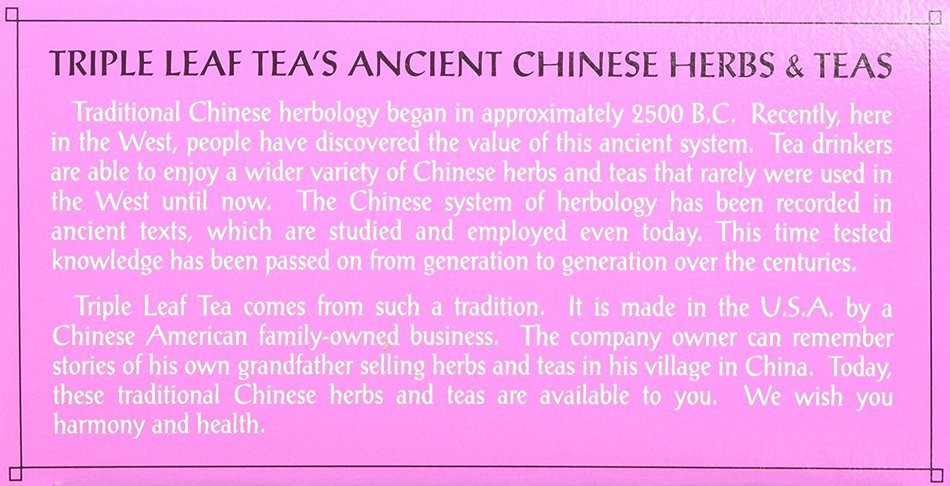 Triple Leaf Tea Bags, Mulberry Leaf, 20 Count N6