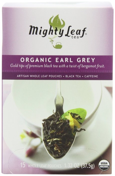 Mighty Leaf Black Tea, Organic Earl Grey, 15 Pouches (Pack of 3)