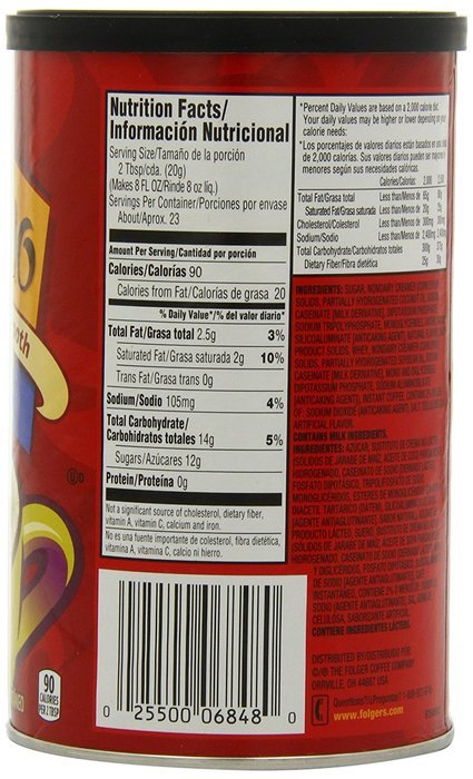 Folgers Cappuccino French Vanilla Beverage Mix, 16 Ounce, 6 Count N3