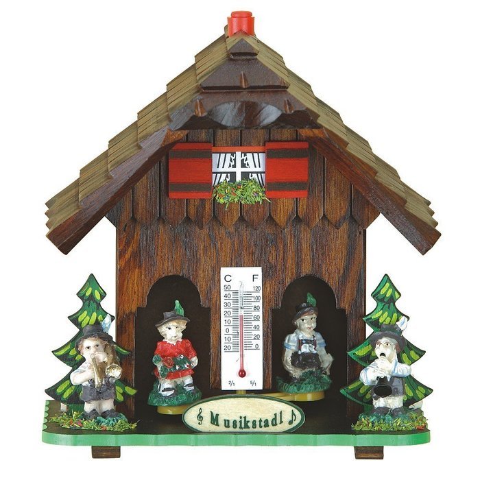 German Black Forest weather house Musikstadl TU 842