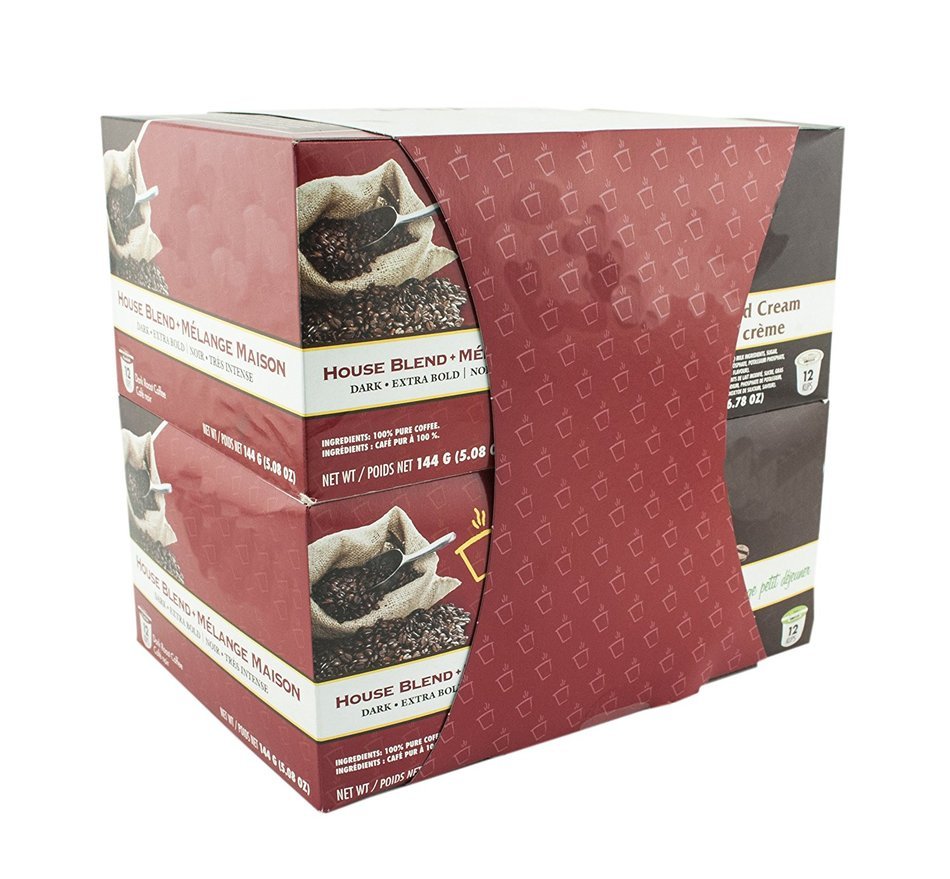 48 Capsules - Variety Pack Single Serve Keurig Compatible Pod (12 Breakfast / 24 Dark Roast / 12 Latte (Cream... N3