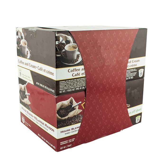 48 Capsules - Variety Pack Single Serve Keurig Compatible Pod (12 Breakfast / 24 Dark Roast / 12 Latte (Cream... N4