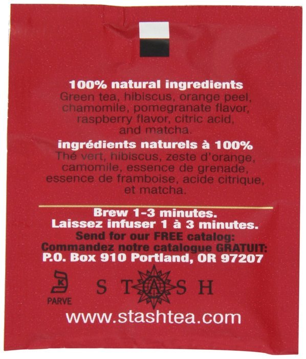 Stash Tea Ginger Peach Green Tea, 10 Count Tea Bags in Foil (Pack of 12) N19