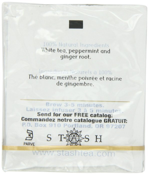 Stash Tea Ginger Peach Green Tea, 10 Count Tea Bags in Foil (Pack of 12) N25