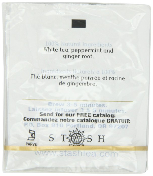 Stash Tea Ginger Peach Green Tea, 10 Count Tea Bags in Foil (Pack of 12) N26