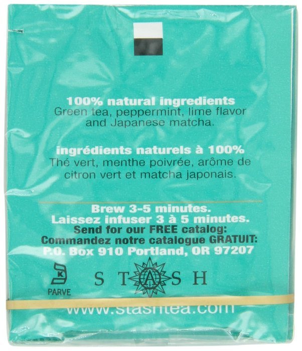 Stash Tea Ginger Peach Green Tea, 10 Count Tea Bags in Foil (Pack of 12) N37