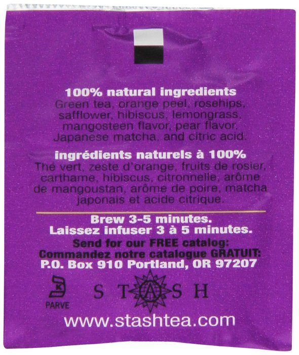 Stash Tea Ginger Peach Green Tea, 10 Count Tea Bags in Foil (Pack of 12) N49