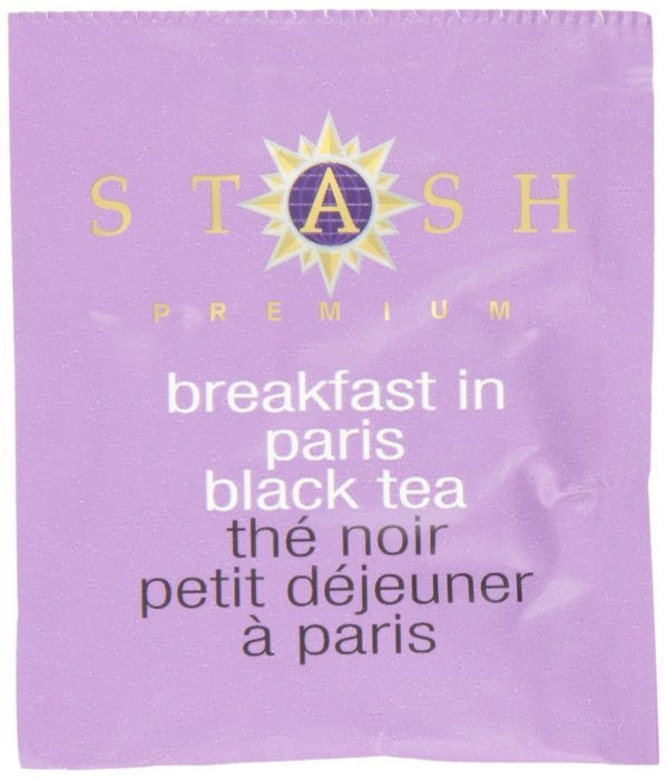 Stash Tea Breakfast in Paris Black Tea, 100 Count Box of Tea Bags in Foil N2