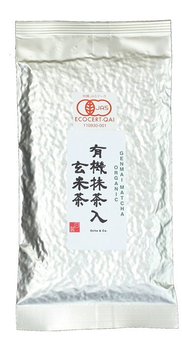Ocha & Co. Premium Organic Japanese Genmaicha Matcha Roasted Brown Rice Blend Green Tea 100g 3.5oz.