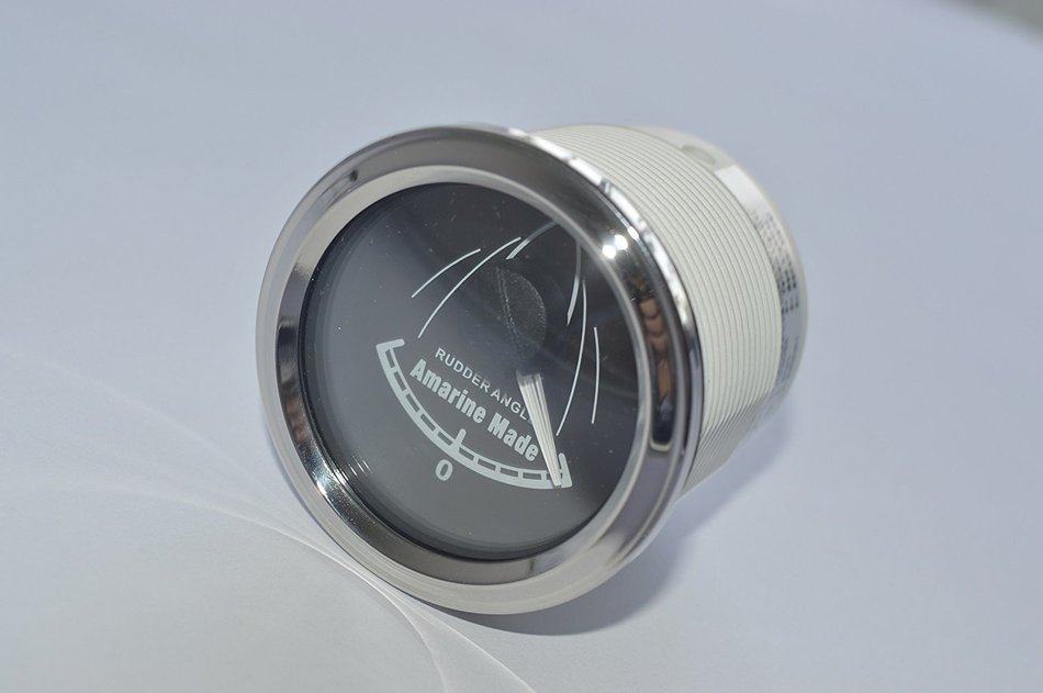 Amarine-made Rudder Angle Indicator Gauge Dc 12v/24v 52mm Stainless Steel for Car Boat