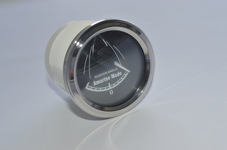 Amarine-made Rudder Angle Indicator Gauge Dc 12v/24v 52mm Stainless Steel for Car Boat N5