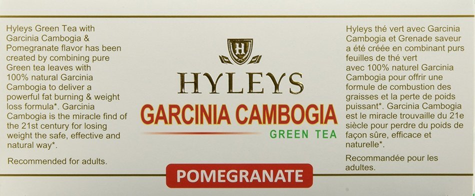 HYLEYS Tea Garcinia Cambogia Wellness Tea, Pomegranate, 1.32 Ounce N2