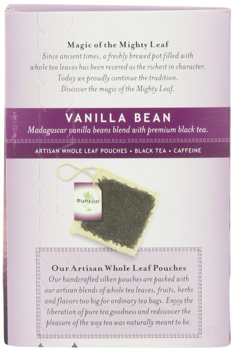 Mighty Leaf Black Tea, Vanilla Bean, 15 Pouches (Pack of 3) N2