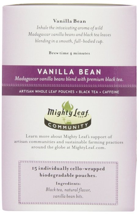 Mighty Leaf Black Tea, Vanilla Bean, 15 Pouches (Pack of 3) N4