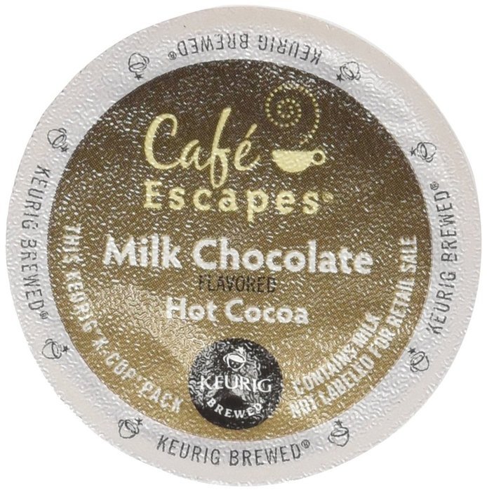 Cafe Escapes Milk Chocolate Hot Cocoa Keurig K-Cups, 16 Count