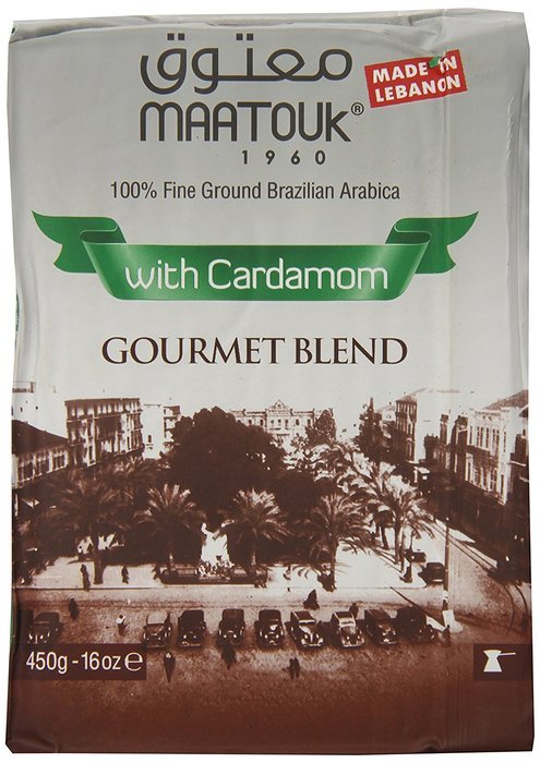 Maatouk Lebanese Coffee with Cardamon Gourmet Blend, 16 Ounce