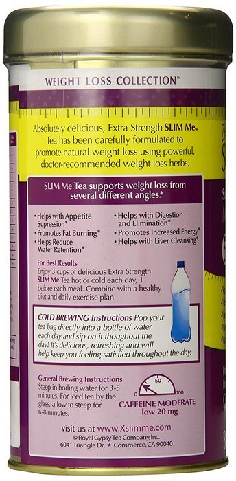 Zhena's Gypsy Tea Extra Strength Slim Me Green Tea, Superfruit Mixed Berry, 30 Count N2