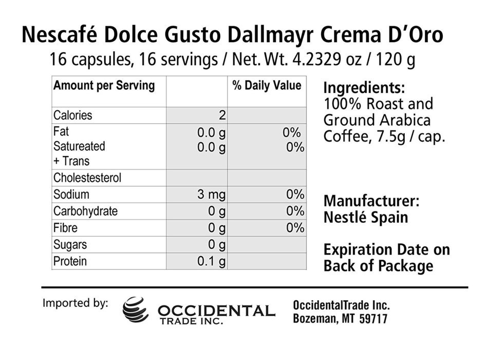 Nescaf&eacute; Dolce Gusto Dallmayr Crema d&acute;Oro, 16 Capsules N2