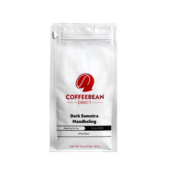 Coffee Bean Direct Dark Sumatra Mandheling, Whole Bean Coffee, 16-Ounce Bags (Pack of 3)