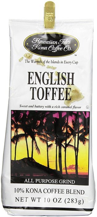 Hawaiian Isles Coffee Co. English Toffee 10 oz grind