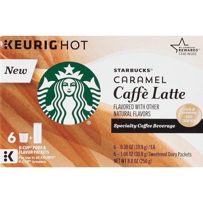 Starbucks Vanilla Caff&eacute; Latte Specialty Coffee Beverage K-Cups, 24 Count N6