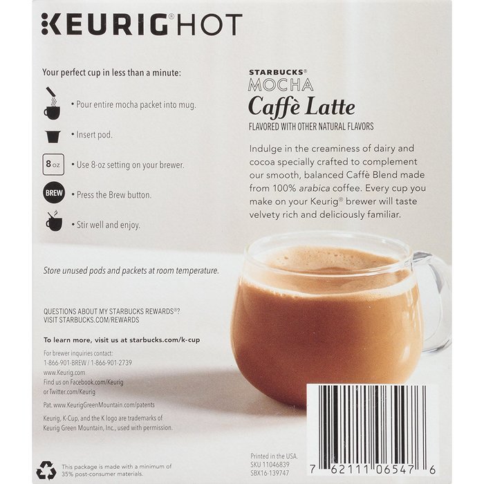 Starbucks Vanilla Caff&eacute; Latte Specialty Coffee Beverage K-Cups, 24 Count N12