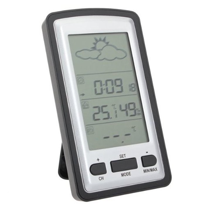 Megadream&reg; Digital Wireless 100M LCD Weather Station In/Outdoor Temperature Thermometer Forecast Barometer Date... N2