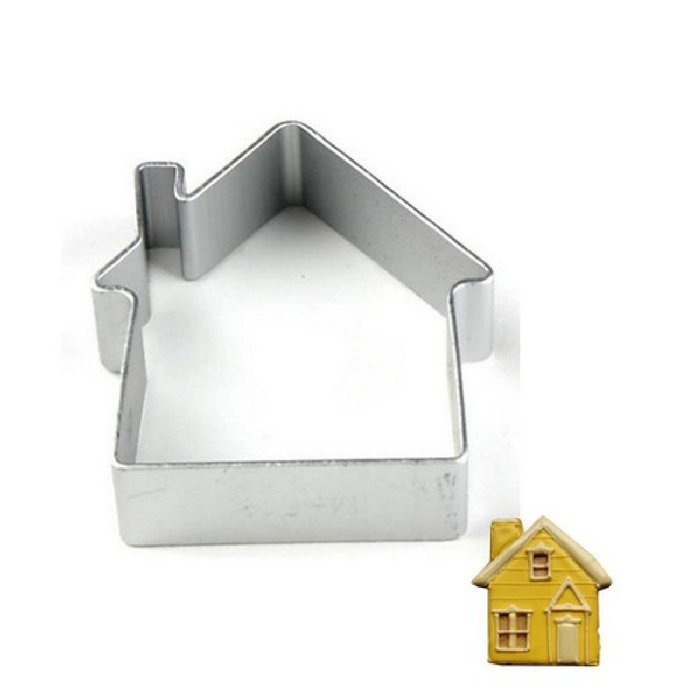 House Shaped Cake Decorating Cookies Baking Cutter Mould Tool Aluminium Alloy N4