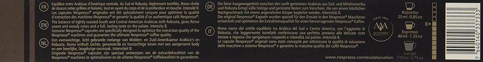 Nespresso OriginalLine: Roma, 50 Count N2