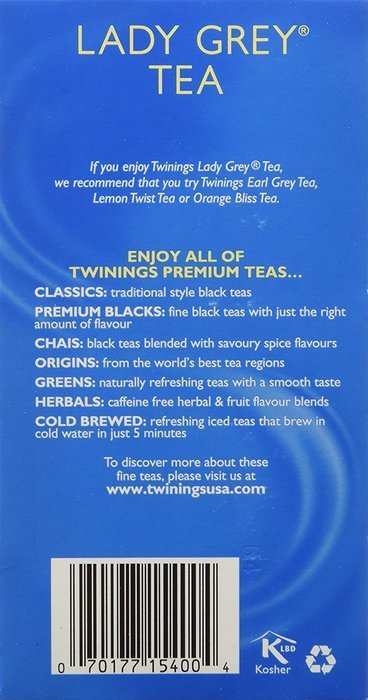 Twinings Lady Grey Tea (3x20 bag) N6
