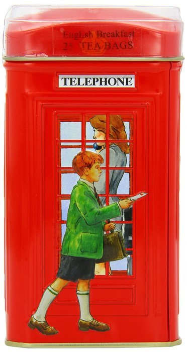 Ahmad English Breakfast Tea in London Telephon Box Tin -25 ct. N2