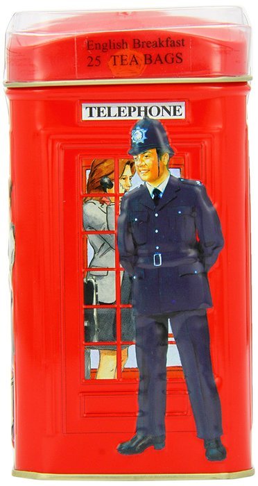 Ahmad English Breakfast Tea in London Telephon Box Tin -25 ct. N4