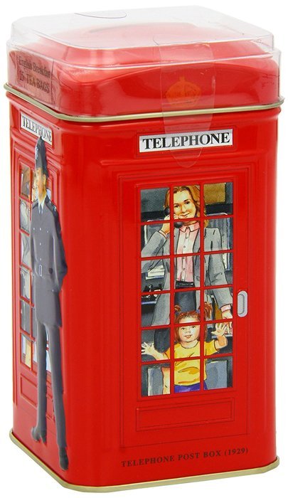 Ahmad English Breakfast Tea in London Telephon Box Tin -25 ct. N6