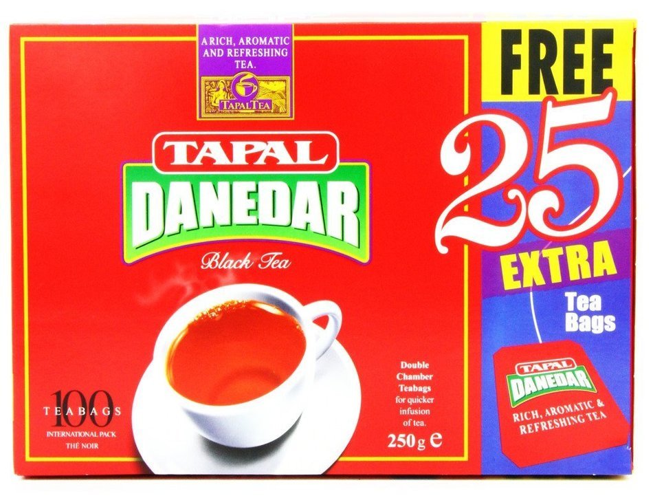 Tapal Danedar Tea Bags : Special Pack : 125 TEA Bags (100 TEA Bags+ 25 Extra TEA Bags) 250 G