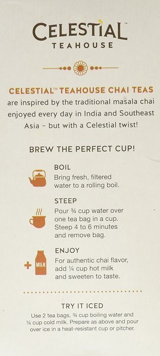 Celestial Seasonings Teahouse Dirty Chai Tea N2