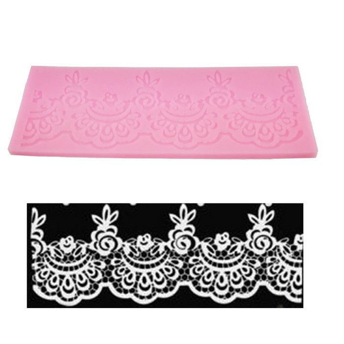 yueton Pack of 2 Lace Flower Silicone Mold Mould Cake Decoration Tool for Fondant Cake Cupcake N5