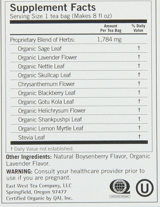 Yogi Relaxed Mind Tea, 16 Tea Bags (Pack of 6) N6