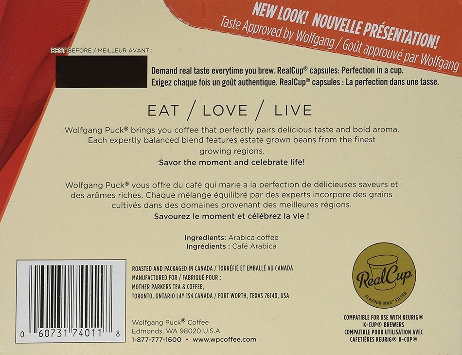 Wolfgang Puck Coffee Single Serve Cups, Go Bold French Roast, 24 Count