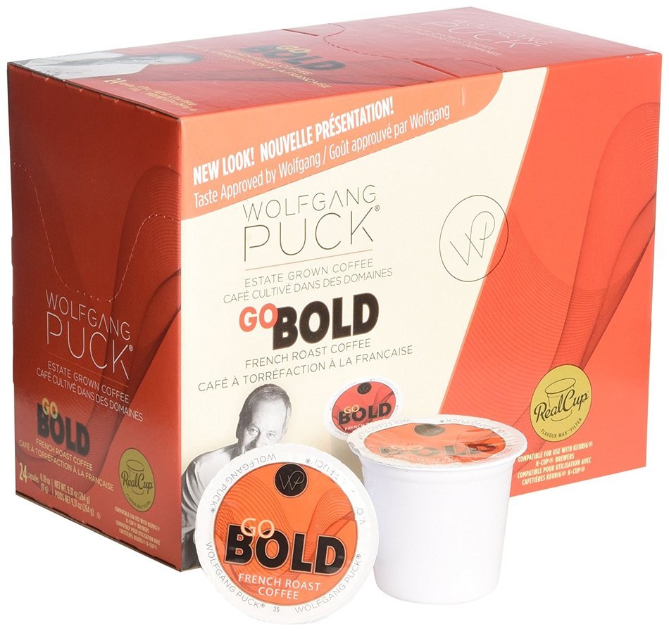 Wolfgang Puck Coffee Single Serve Cups, Go Bold French Roast, 24 Count N4