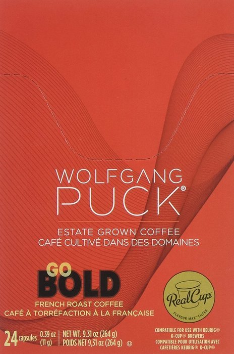 Wolfgang Puck Coffee Single Serve Cups, Go Bold French Roast, 24 Count N8