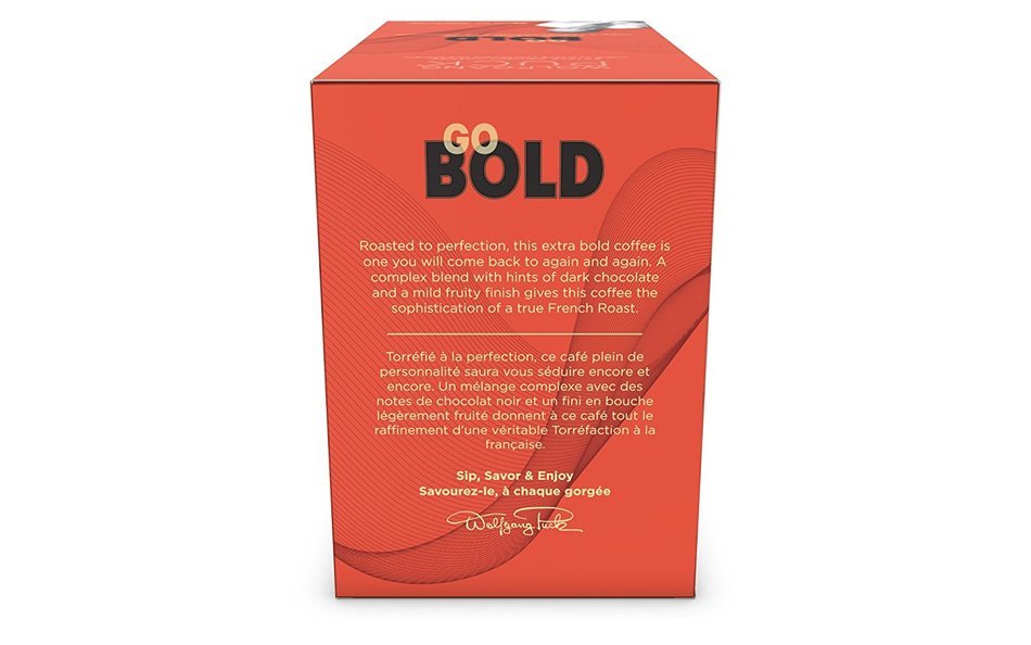 Wolfgang Puck Coffee Single Serve Cups, Go Bold French Roast, 24 Count N11