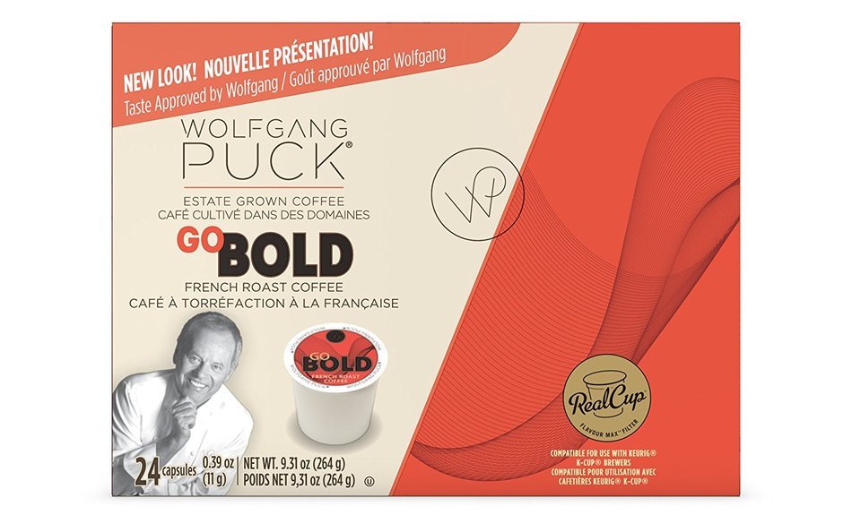 Wolfgang Puck Coffee Single Serve Cups, Go Bold French Roast, 24 Count N12